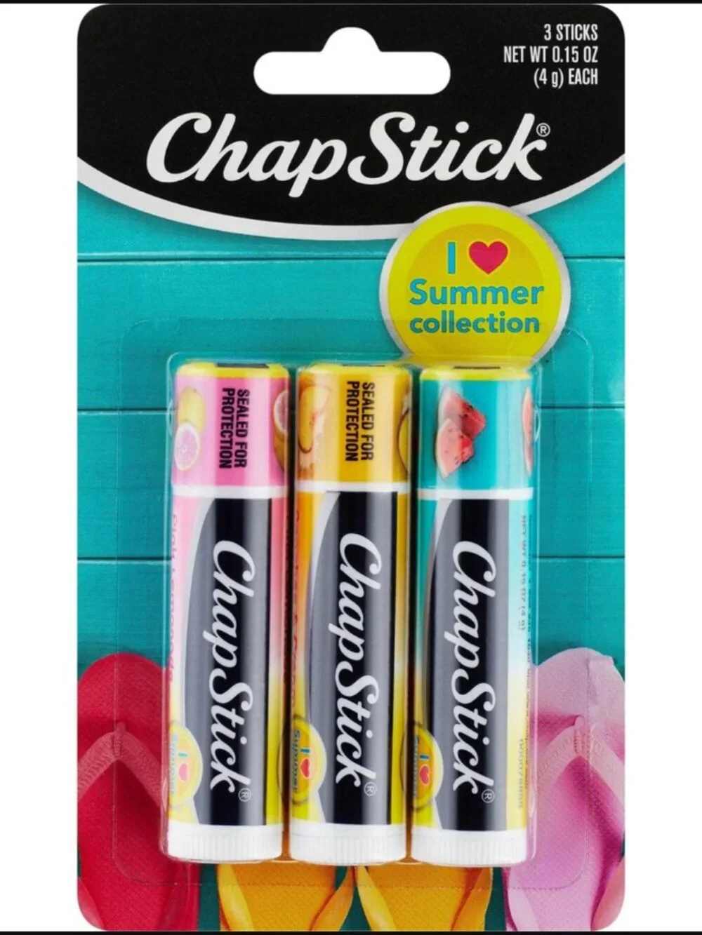 🌈4/$20 NIP ChapStick I Love Summer Collection Lip Variety 3 Pack Trio Set